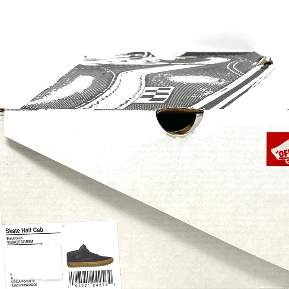 VANS Skate Half Cab Shoes Mid Top For Women Suede Sneakers Black Gum VN0A5FCDB9M - Picture 10 of 11